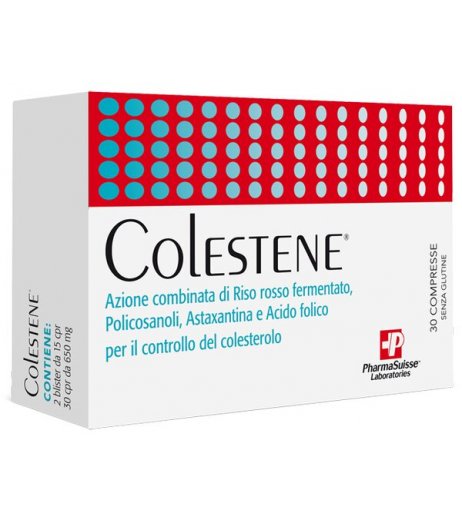 Colestene 30 compresse integratore per controllo colesterolo e cuore - Pharmasuisse Laboratories