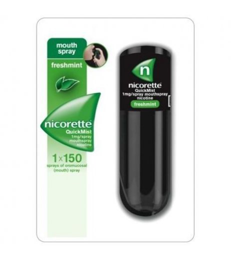 Nicorette Quick Spray Erogatore Aroma Menta 1 Flacone 150 Dosi