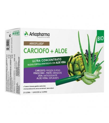 Arkofluidi Carciofo + Aloe Vera 20 Flaconcini