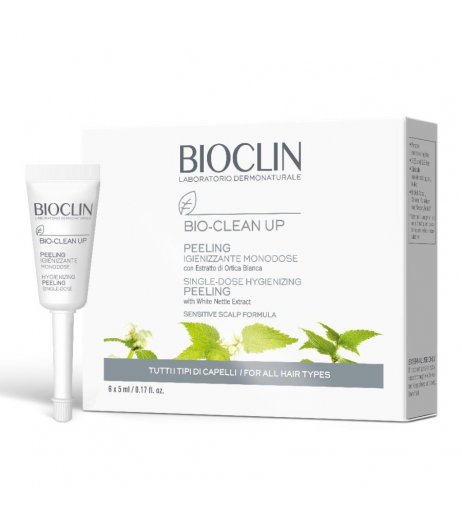 Bioclin Bio-Clean Up Peeling Igienizzante Tutti I Tipi Di Capelli 6 Flaconcini