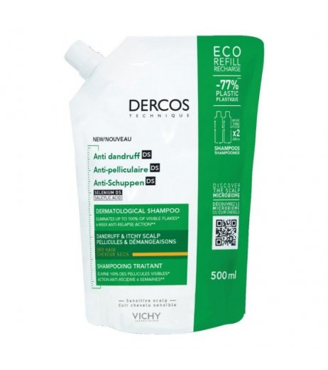 Vichy Dercos Anti-Dandruff Shampoo DS Dry Hair Eco refill 500 Ml
