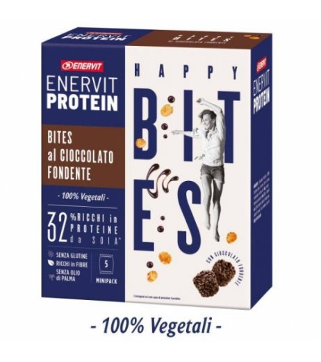 Enervit Protein Snack Bites Cioccolato Fondente 5 Minipack da 24 g Enervit Protein Snack Bites Cioccolato Fondente 5 Minipack da 24 g
