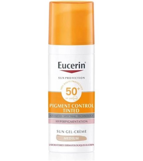 Eucerin Sun Gel-Cream Pigment Control Tinted Medium Fp50+ Protezione Solare Molto Alta 50ml