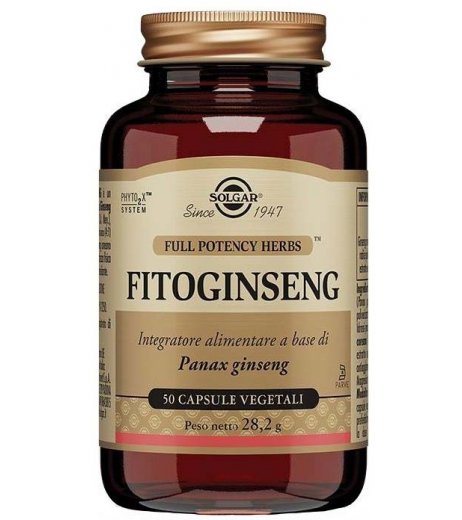 Fitoginseng 50 Capsule Vegetali Solgar Fitoginseng 50 Capsule Vegetali Solgar