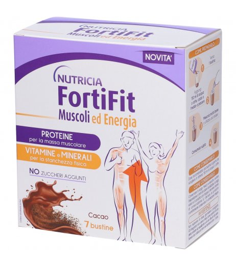 Fortifit Muscoli Energia Cacao 7 Bustine
