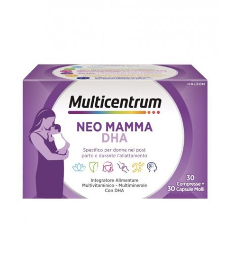 Multicentrum Linea Gravidanza Neo Mamma DHA Integratore Alimentare 30+30
