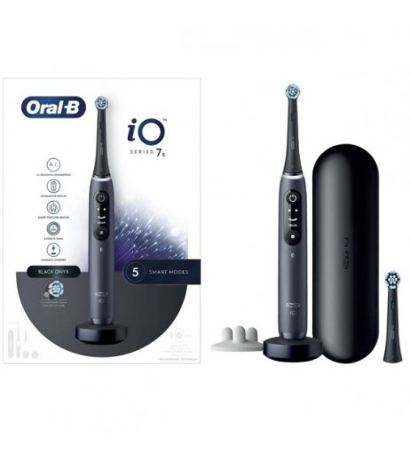 Oral-B Spazzolino Elettrico Ricaricabile iO 7S Nero 2 Testine 1 Custodia Da Viaggio 1 Spazzolino