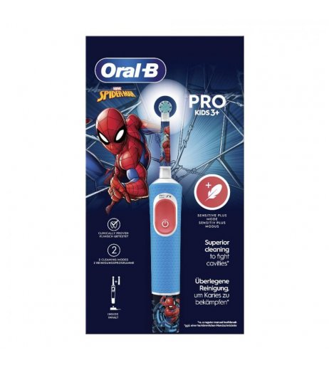 Oral B Spazzolino Elettrico Bambini Spiderman + 1 Testina Di Ricambio
