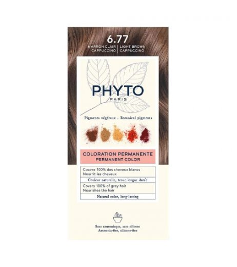 Phyto Phytocolor Kit Colorazione Permanente Capelli N.6,77 Marrone Chiaro Cappuccino