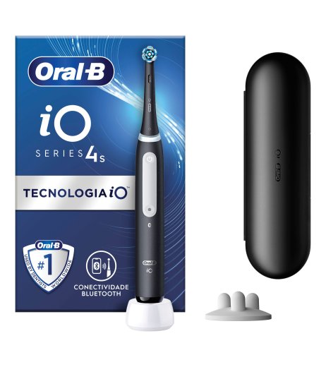 Oralb Io 4 Nero Spazzolino Elettrico + Travel Case + Porta Refill