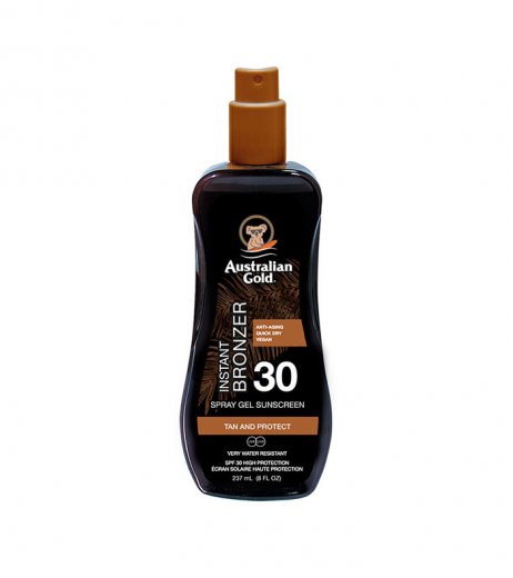 AUSTRALIAN GOLD SPRAY GEL  Spf30  con Instant Bronzer Travel Size