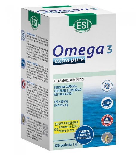 Omega 3 Extra Pure integratore alimentare per la circolazione 120 Perle di ESI SpA