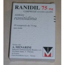 Ranidil 75 mg 10 compresse per bruciore e acidità di stomaco - Menarini & Malesci