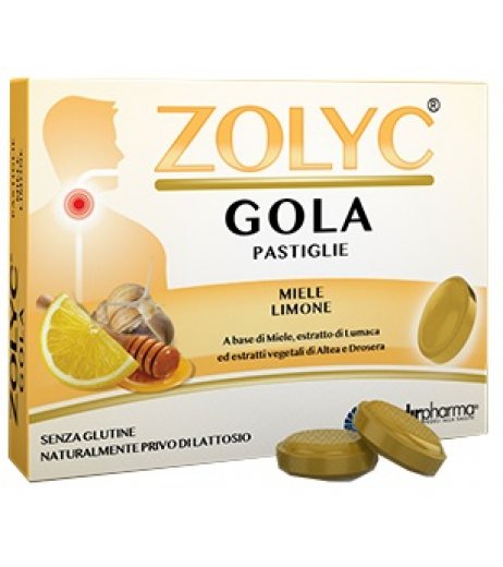 Zolyc Gola integratore apparato respiratorio gusto miele/limone 24 pastiglie 