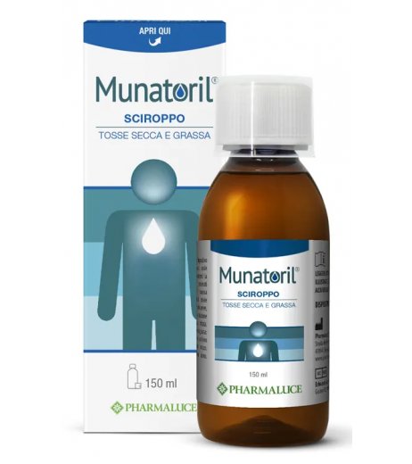 Munatoril 150 ml sciroppo per tosse secca e grassa per adulti e bambini - Pharmaluce Srl