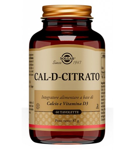 CAL D Citrato 60 Tav.SOLGAR