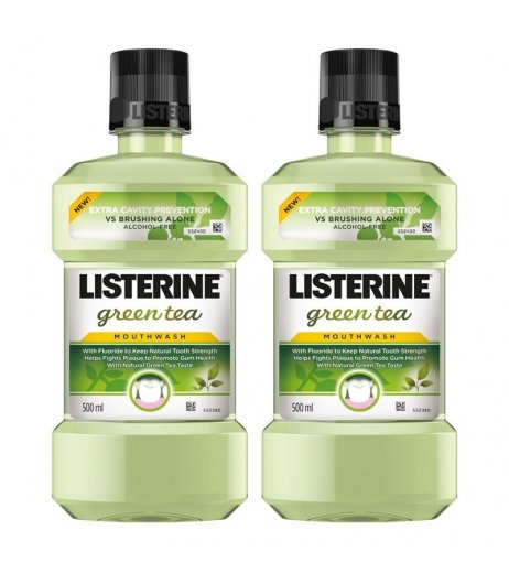 LISTERINE GREEN TEA 500MLX2