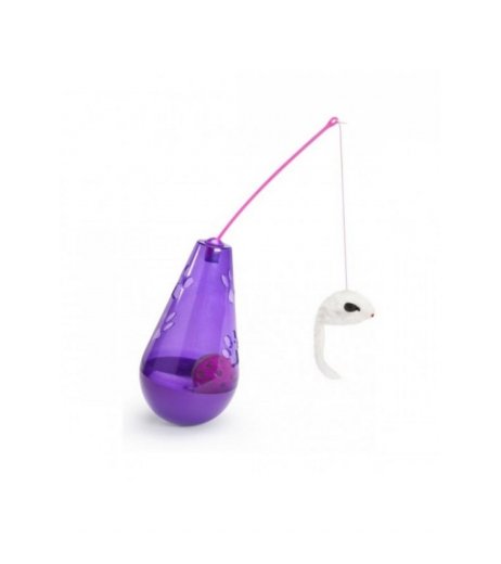 GIOCO GATTO OSCILLANTE C/PIUMA