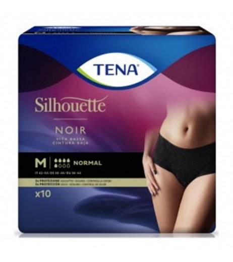 TENA SILHOUETTE NOIR M 10PZ