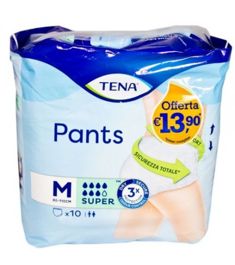TENA PANTS SUPER M 10PZ