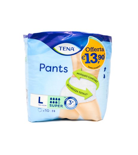 TENA PANTS SUPER L 10PZ