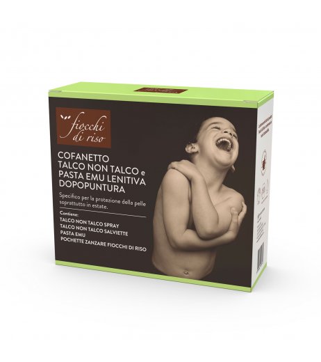 Fiocchi di Riso - Cofanetto Zanzare Talco Non Talco + Pasta Emu lenitiva Dopo Puntura 