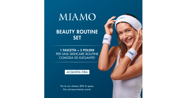 Acquista 80€ di prodotti Miamo e Nutraiuvens e ricevi in omaggio il set  Beauty Routine