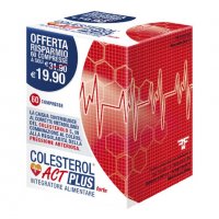 Colesterol Act Plus Forte 60 compresse integratore per abbassare il colesterolo - F&F Srl