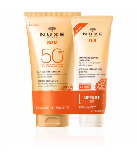 Nuxe Sun Duo Latte Solare Per Viso E Corpo Spf50 150ML + Shampoo Doccia Doposole 100ml