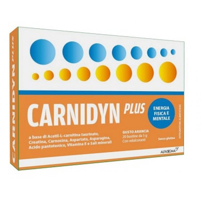 Carnidyn Plus integratore alimentare per stanchezza fisica 20 Bustine di ALFASIGMA SPA