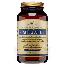Advanced Omega D3 Solgar integratore per colesterolo 120 perle softgels