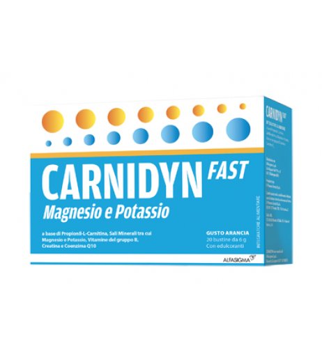 Carnidyn Fast integratore alimentare per stanchezza fisica 20 Bustine - Alfasigma