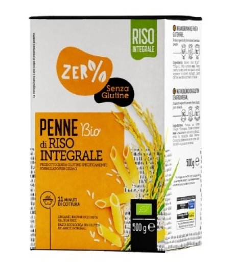 ZERO% G PENNE RISONE BIO 500G