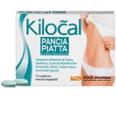 Kilokal pancia piatta 15 compresse integratore dimagrante antigonfiore - Pool Pharma Srl