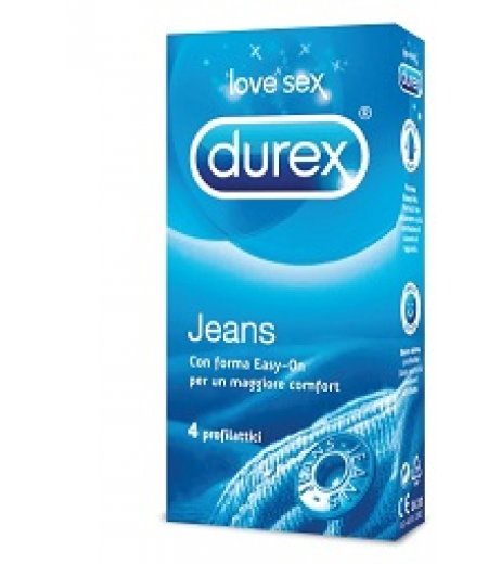 Durex Jeans Easy-on preservativi anatomici e facili da indossare 4 pezzi - Reckitt Benckiser H.(It) SPA