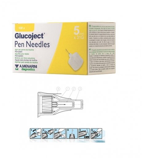 A. Menarini Glucoject Plus 33g Lancette Pungidito 50 Pezzi