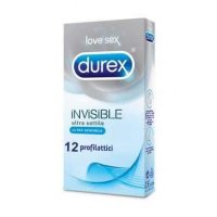 Durex Invisible preservativi ultra sottili, sensibili e trasparenti 12 pezzi - Reckitt Benckiser H.(It) SPA