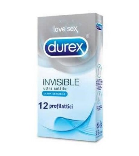 Durex Invisible preservativi ultra sottili, sensibili e trasparenti 12 pezzi - Reckitt Benckiser H.(It) SPA