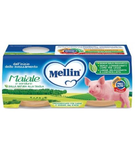 MELLIN OMOG MAIALE C/VERD2X80G