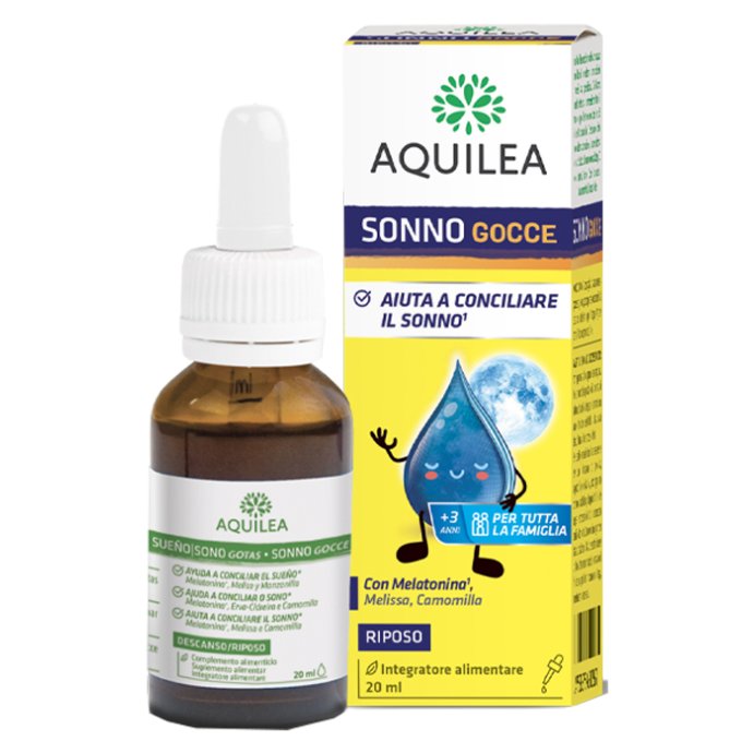 Aquilea Sonno gocce 20 ml integratore rilassante per conciliare il sonno - Uriach