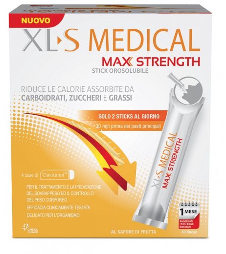 XLS MEDICAL MAX STRENGTH 60 STICK OROSOLUBILE