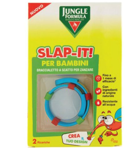 JUNGLE FORMULA SLAP-IT BRACCIALETTO ANTI-ZANZARE PER BAMBINI+ 2 RICARICHE JUNGLE FORMULA SLAP-IT BRACCIALETTO ANTI-ZANZARE PER BAMBINI+ 2 RICARICHE