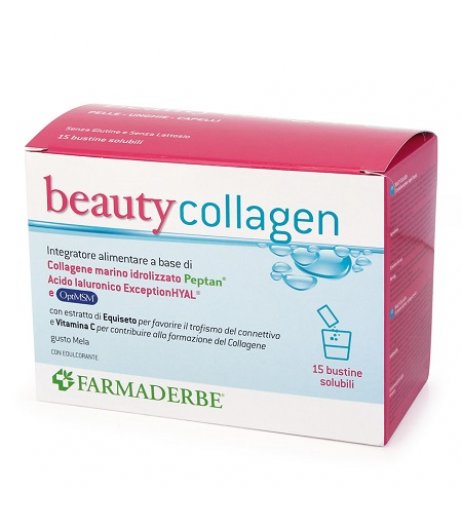 Beauty collagen integratore per il mantenimento della funzionalità cutanea 15 Bustine di FARMADERBE