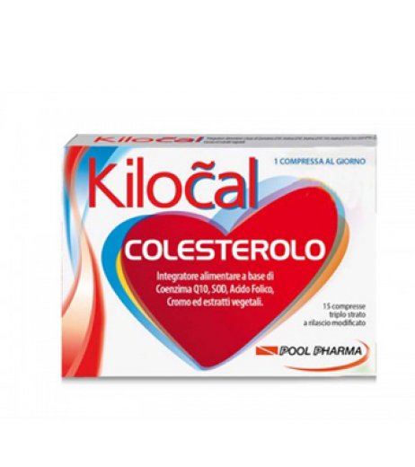 Kilokal Colesterolo 15 compresse integratore per controllo peso corporeo e lipidi - Pool Pharma