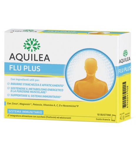 Aquilea Flu Plus 10 bustine gusto arancia in offerta