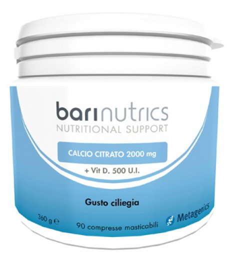 Barinutrics Calcio Citrato Ciliegia Metagenics 90 Compresse Masticabili