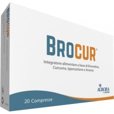 BROCUR 20 compresse integratore di bromelina, ananas, curcuma ed ippocastano
