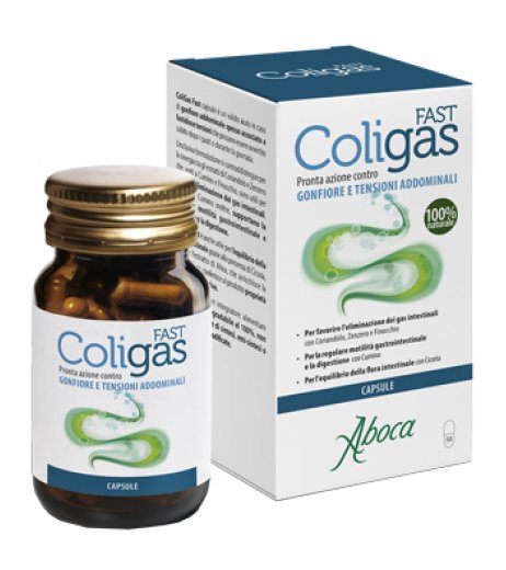 Coligas Fast Aboca Integratore Gonfiore Addominale 50 Capsule