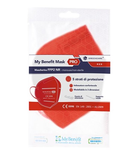 MY BENEFIT Mask FFP2 Rossa 1pz