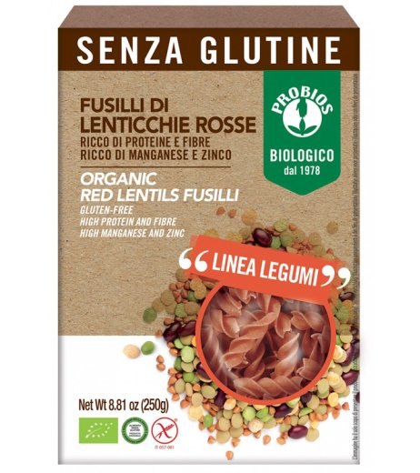 FUSILLI 100% LENTICCHIE ROSSE